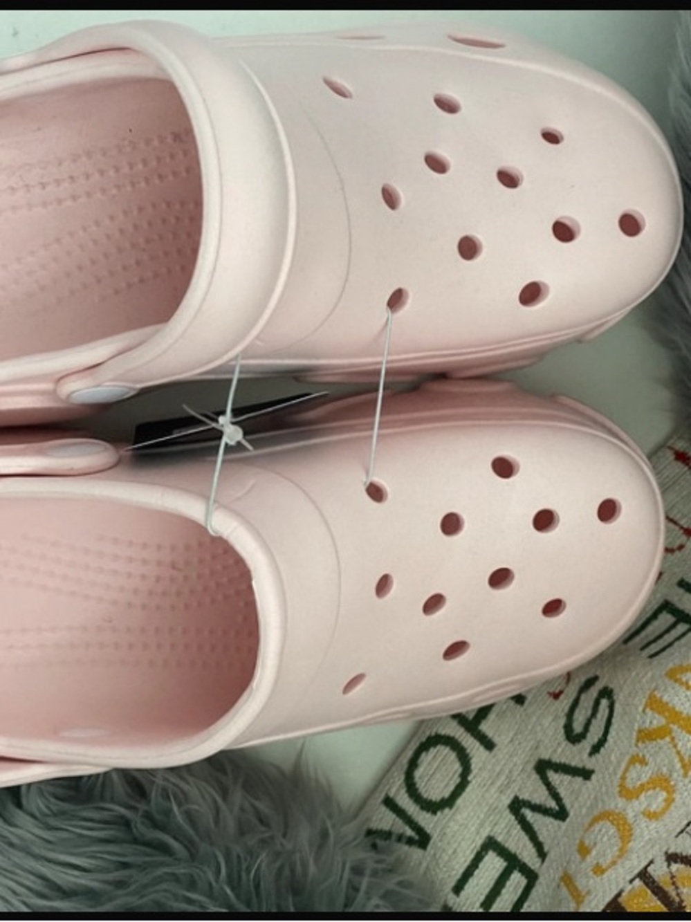 Women's Light Pink Slip-On Clog Mules
